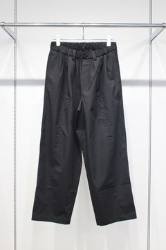 ORGANIC COTTON/LINEN CENTER SEAM PANTS | BLACK | イージーパンツ