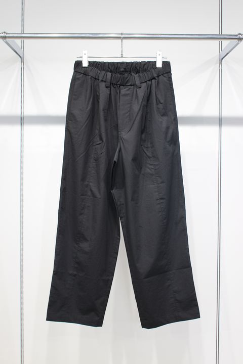 ORGANIC COTTON/LINEN CENTER SEAM PANTS | BLACK | イージーパンツ