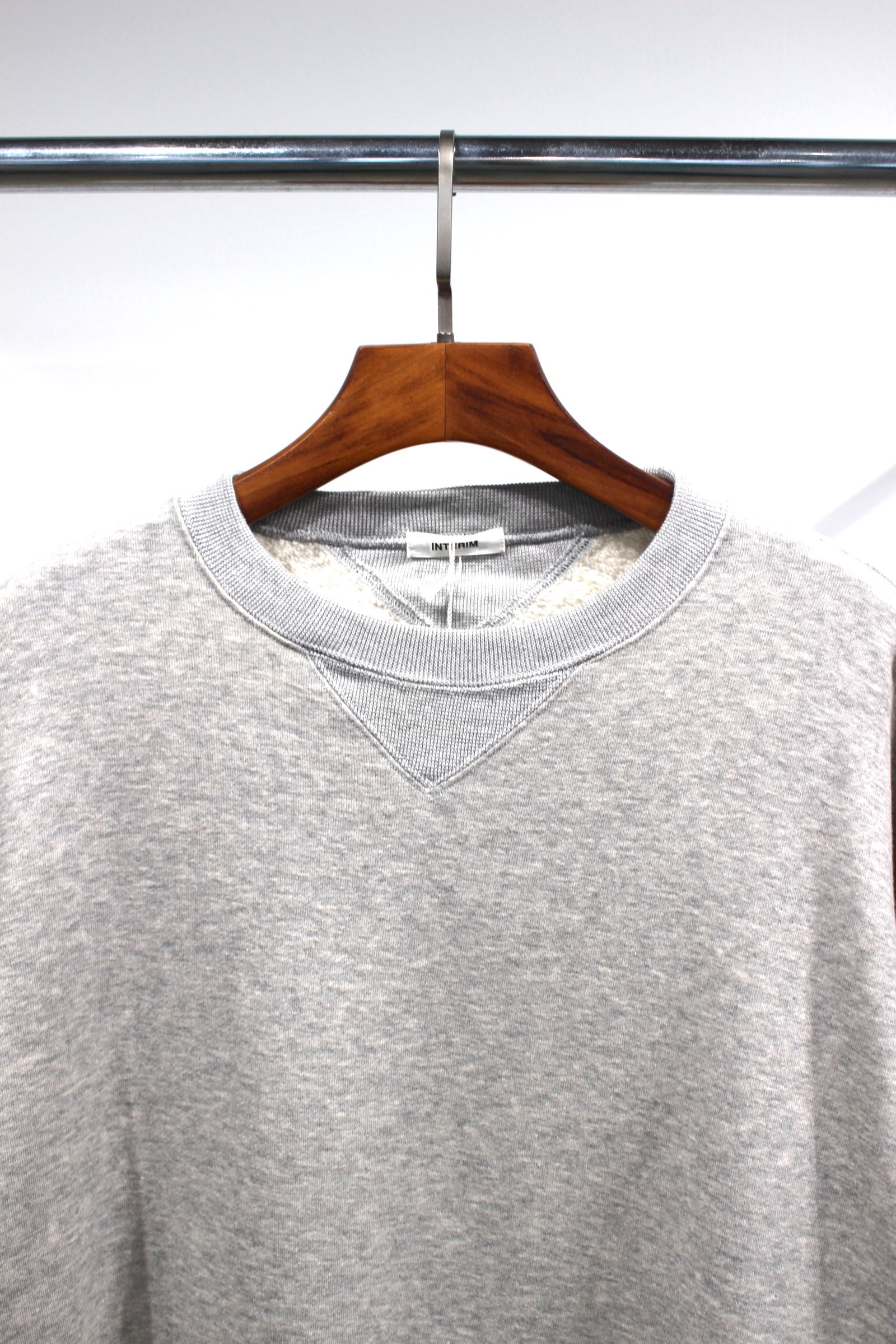 HYPER BIG V-GAZETTE LOOP WHEEL SIDE SEAMLESS SWEAT SHIRT/A.GRAY