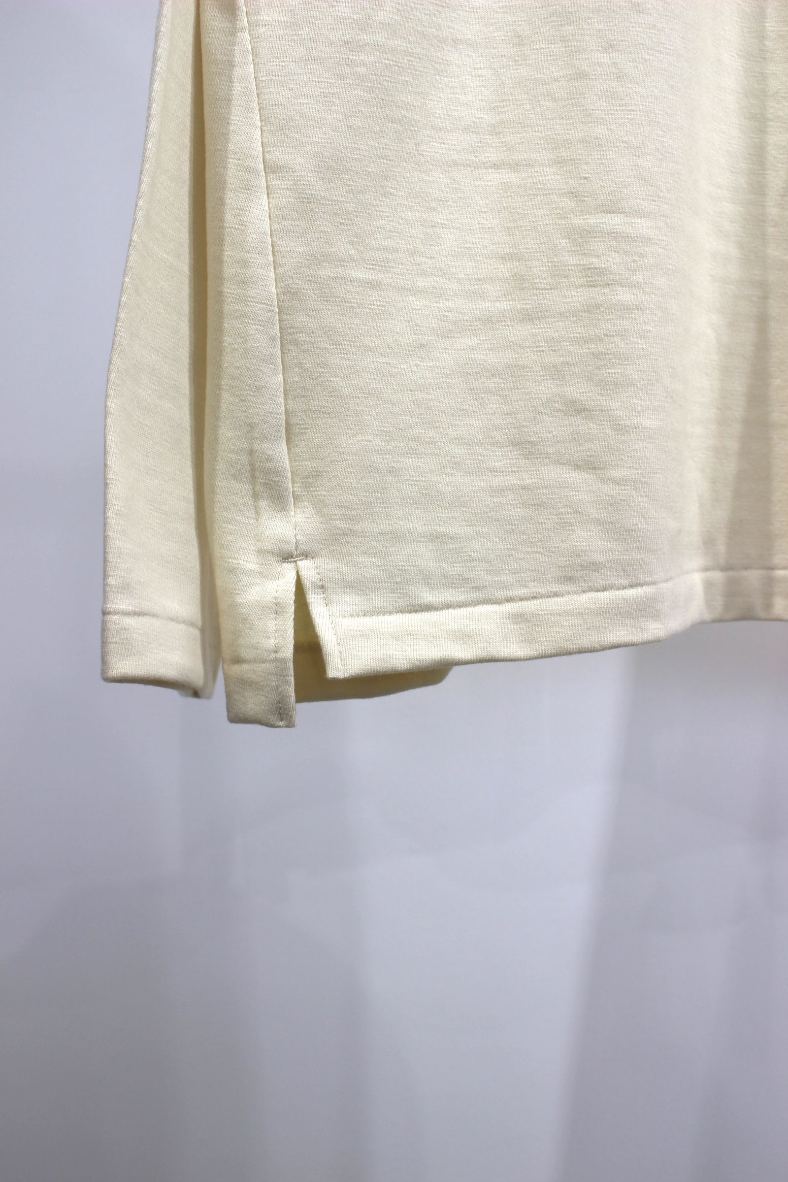 C/R CREW NECK LS T-SHIRT/CREAM