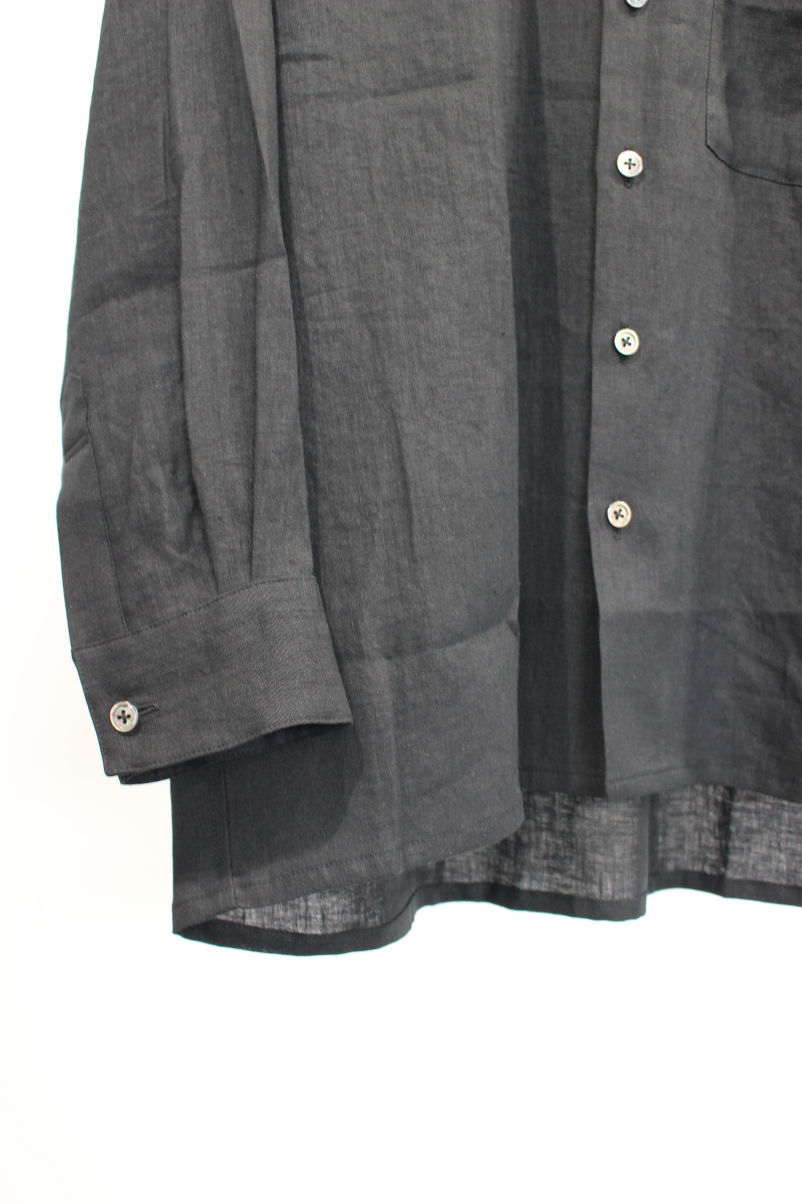 VICTOR L/S WIDE FIT SHIRTS/シャツ/BLACK