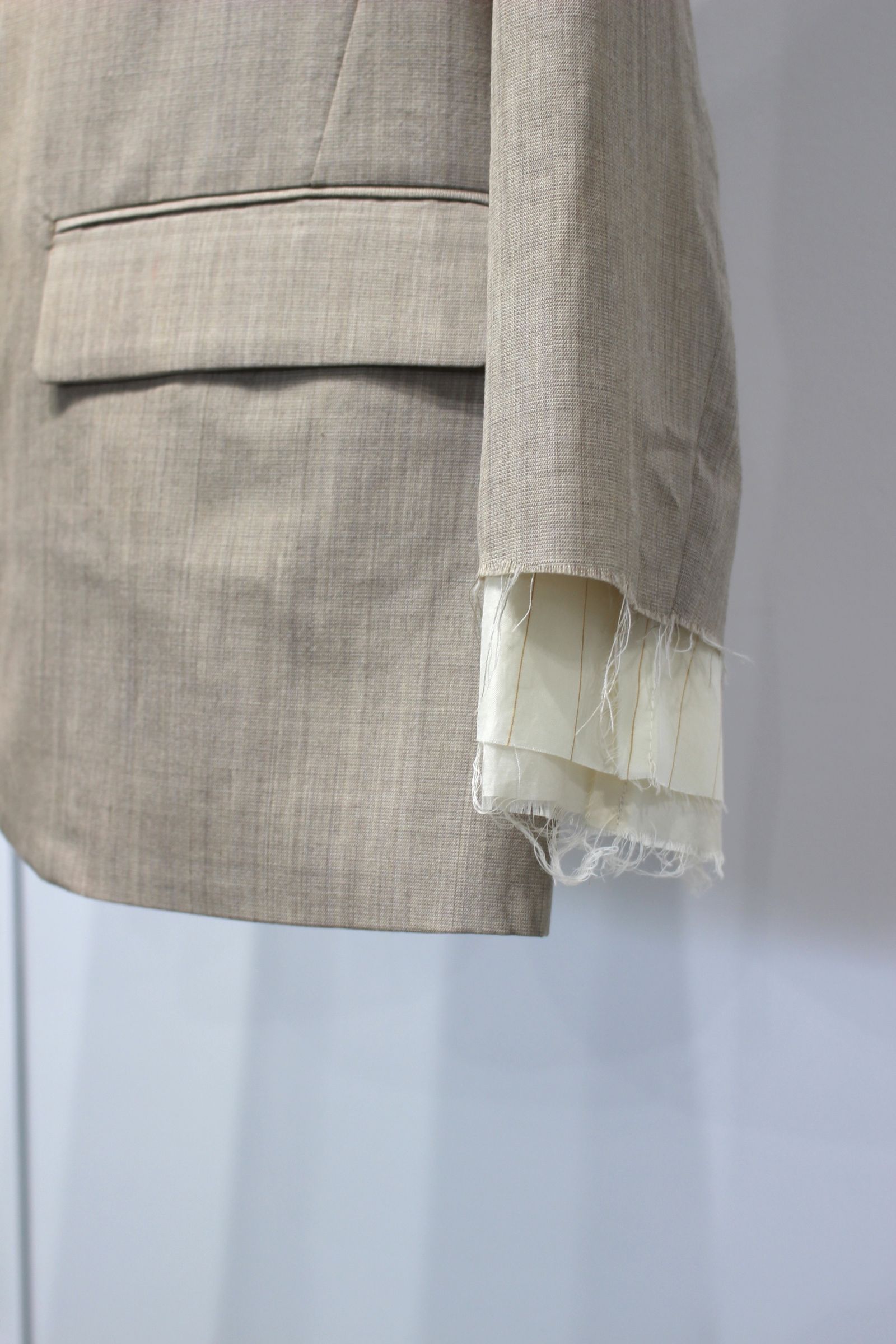 LAYERED TAILORED JACKET | HAKEME WIDE SLACKS | BEIGE | セットアップ