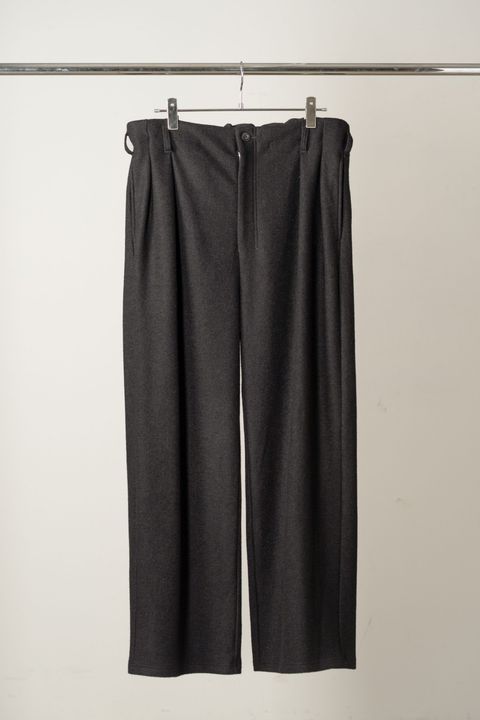 WOOL CUT SLACKS | BLACK | スラックス