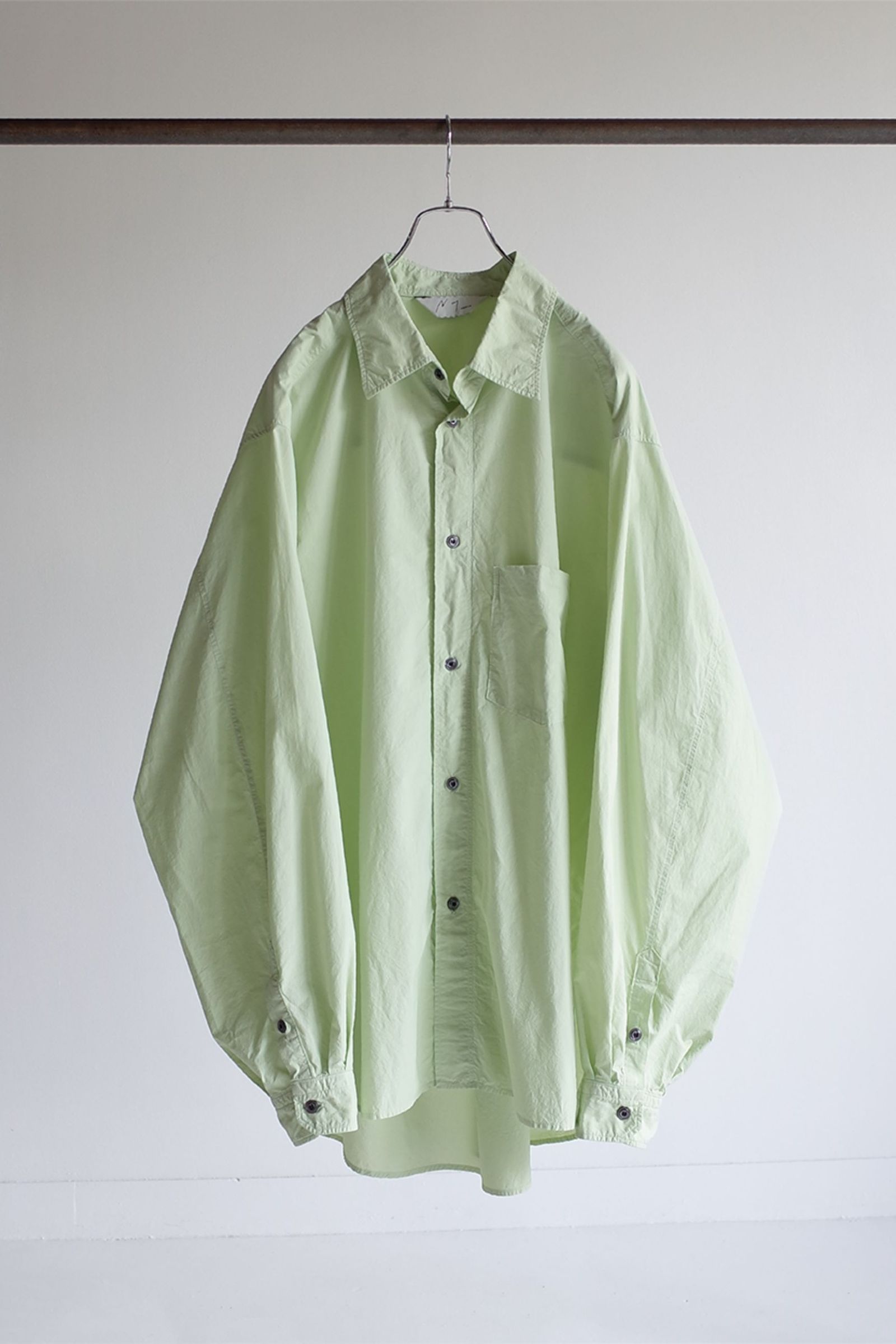 ANCELLM - WRINKLES OVERSIZED LS SHIRT/PISTACHIO | NapsNote