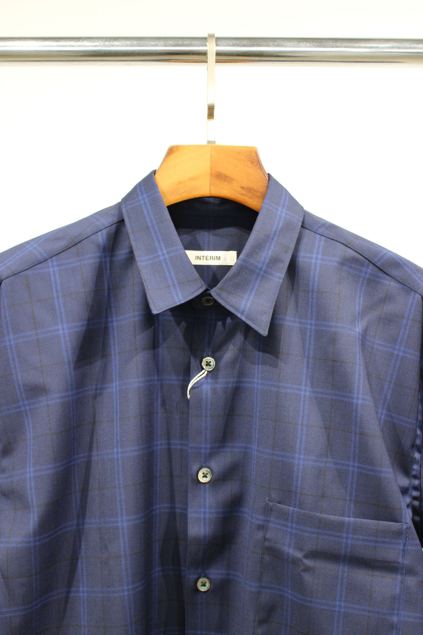 CHECKED NEW ZEALAND REGULAR COLLAR SHIRT/DRESS BLUE