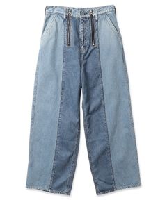 SWITCHING ZIP DENIM PANTS/デニムパンツ/インディゴ