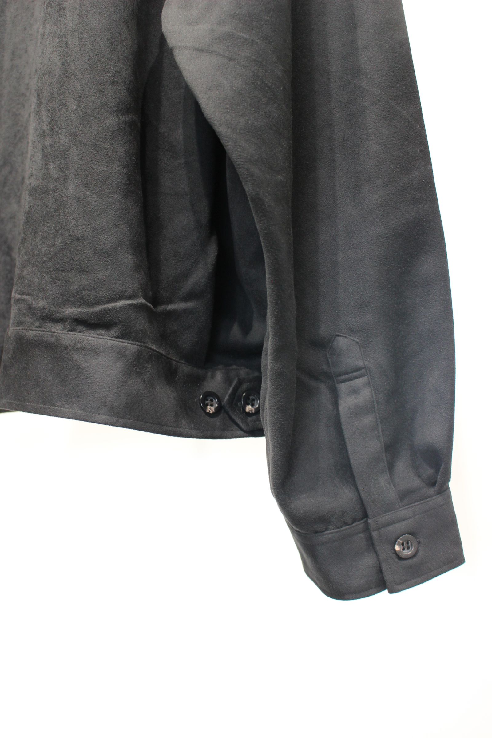 VEGAN SUEDE WORK SHIRT BLOUSON | BLACK | ライトアウター