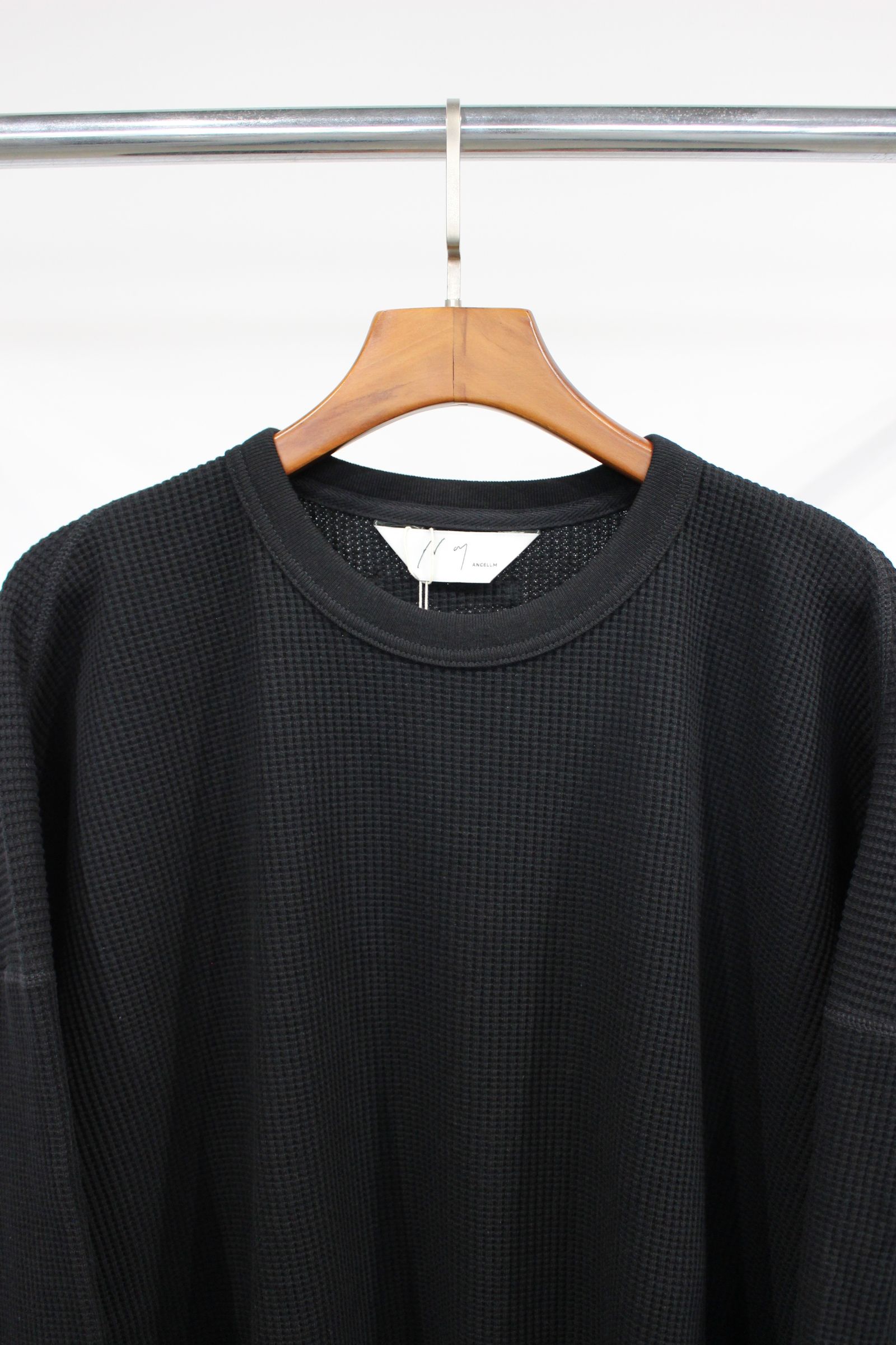 ANCELLM - WAFFLE OVERSIZE LS/BLACK | NapsNote