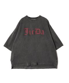 JIEDA GOTHIC OVERSIZED TEE/オーバーサイズTシャツ/ブラック