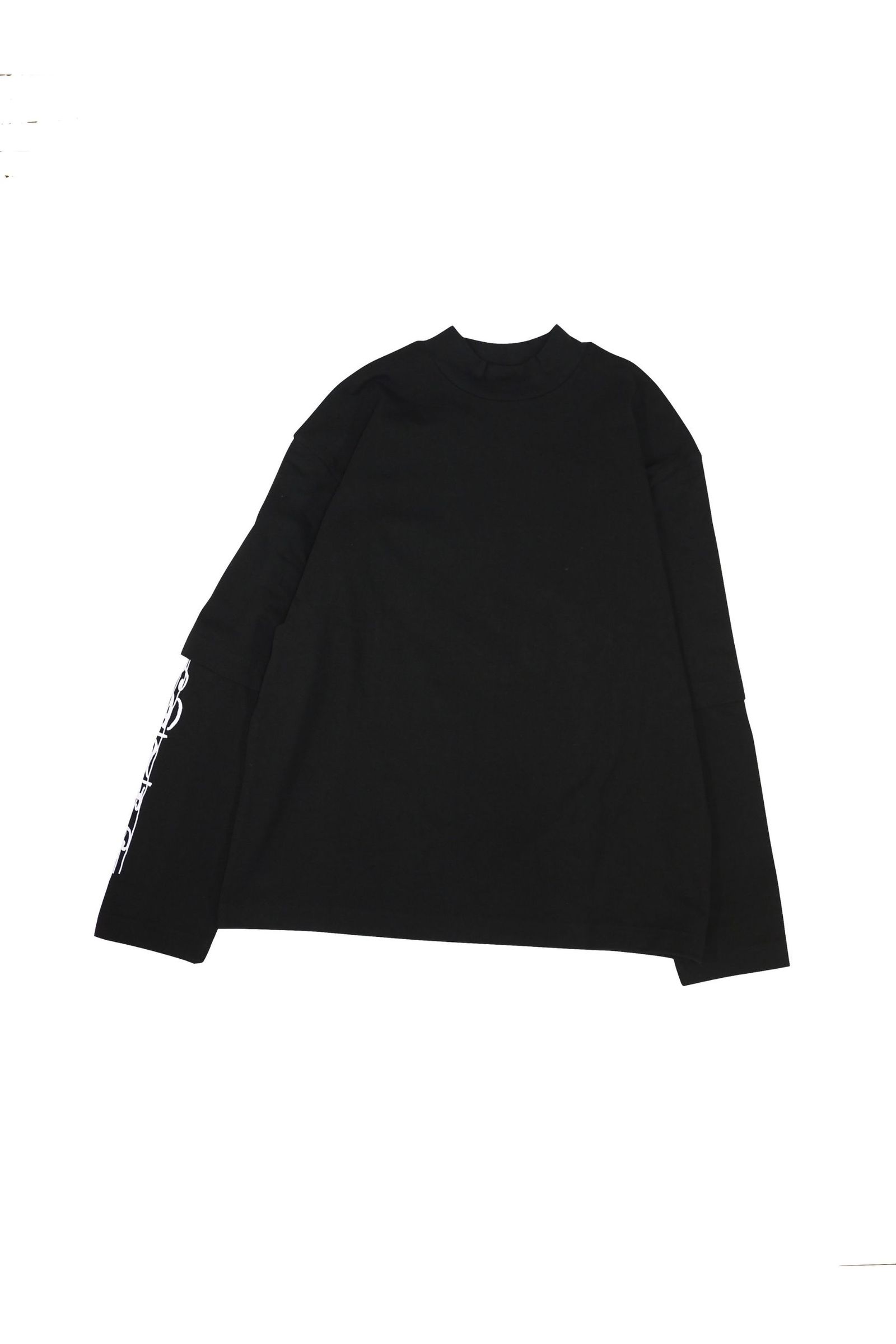 PATCH LAYERED MOC NECK L/S T-SHIRT/カットソー
