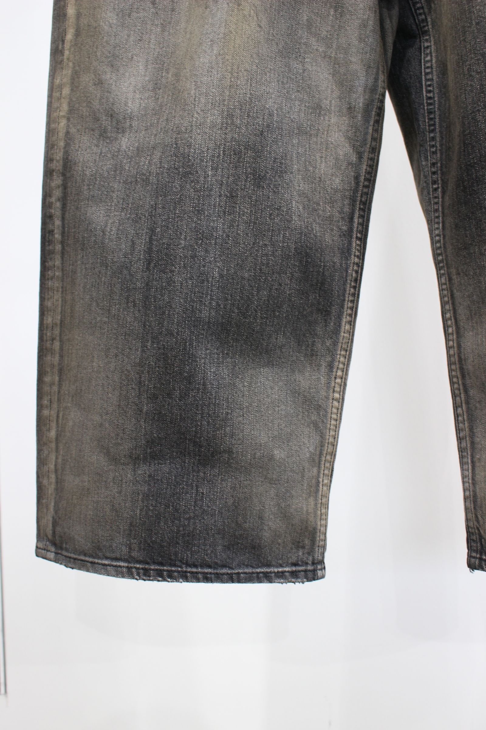 ANCELLM - AGING WIDE DENIM 5P PANTS | BLACK | デニム | NapsNote