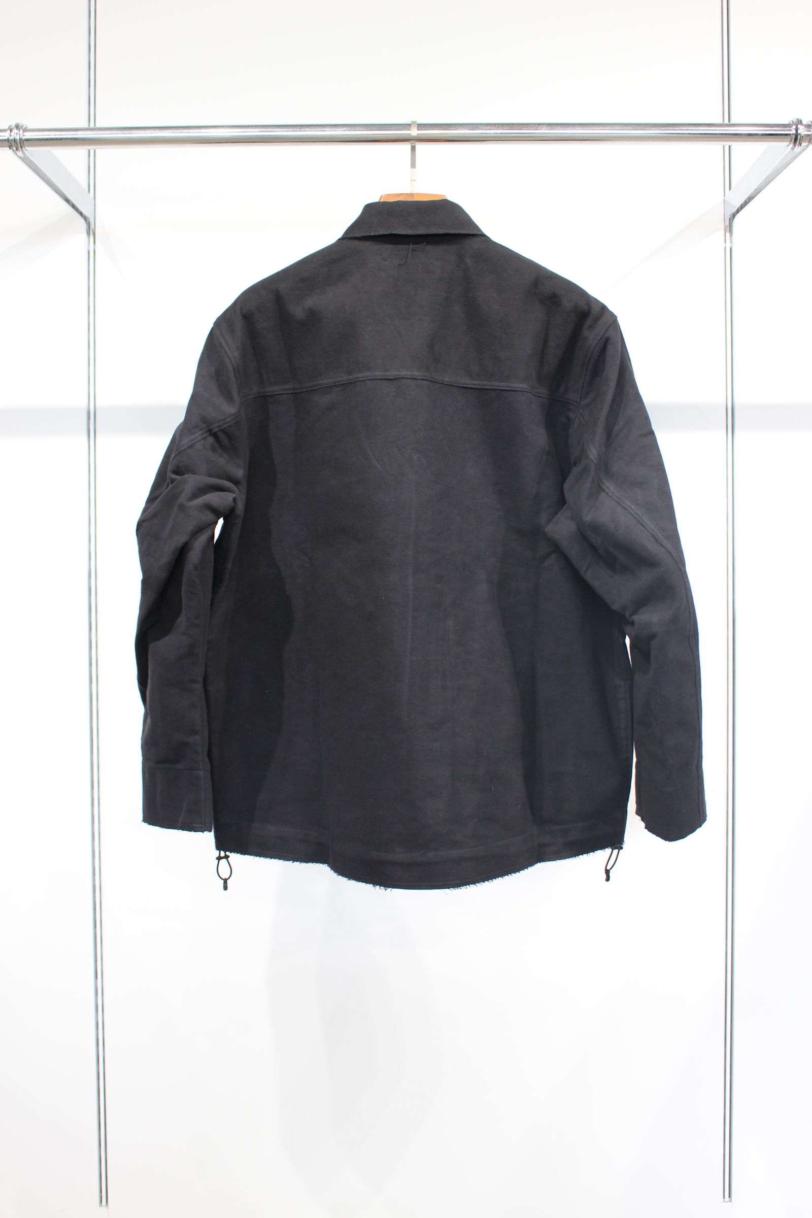 [ラスト1点] JENS SHORT BLOUSON | BLACK | コットンスウェードジャケット