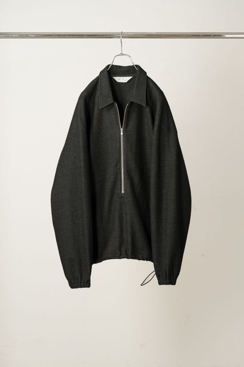 WOOL PULL OVER SHIRT | BLACK | プルオーバー