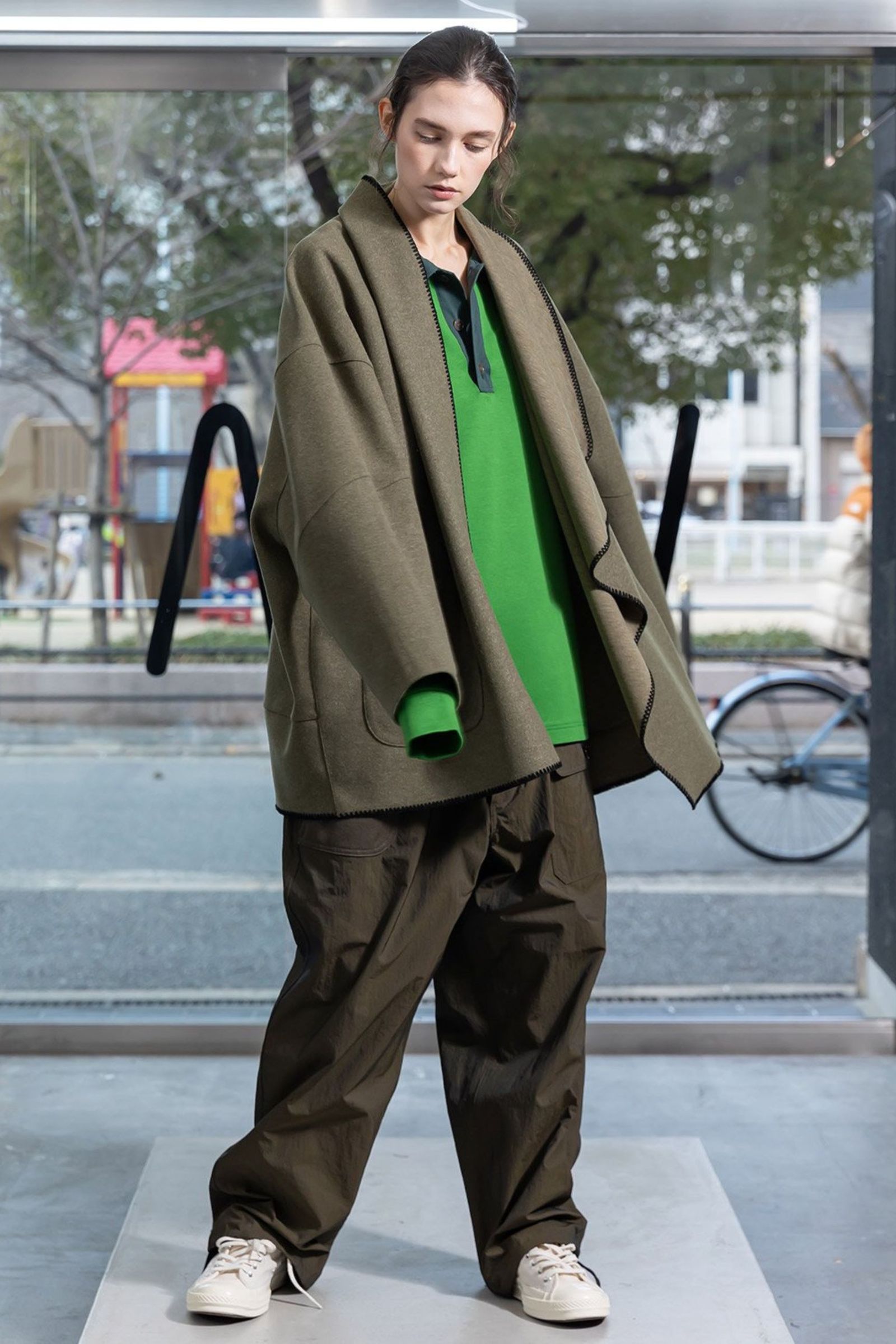 VOAAOV - [ラスト1点] WOOLLET Drape Jacket/OLIVE/ジャケット | NapsNote