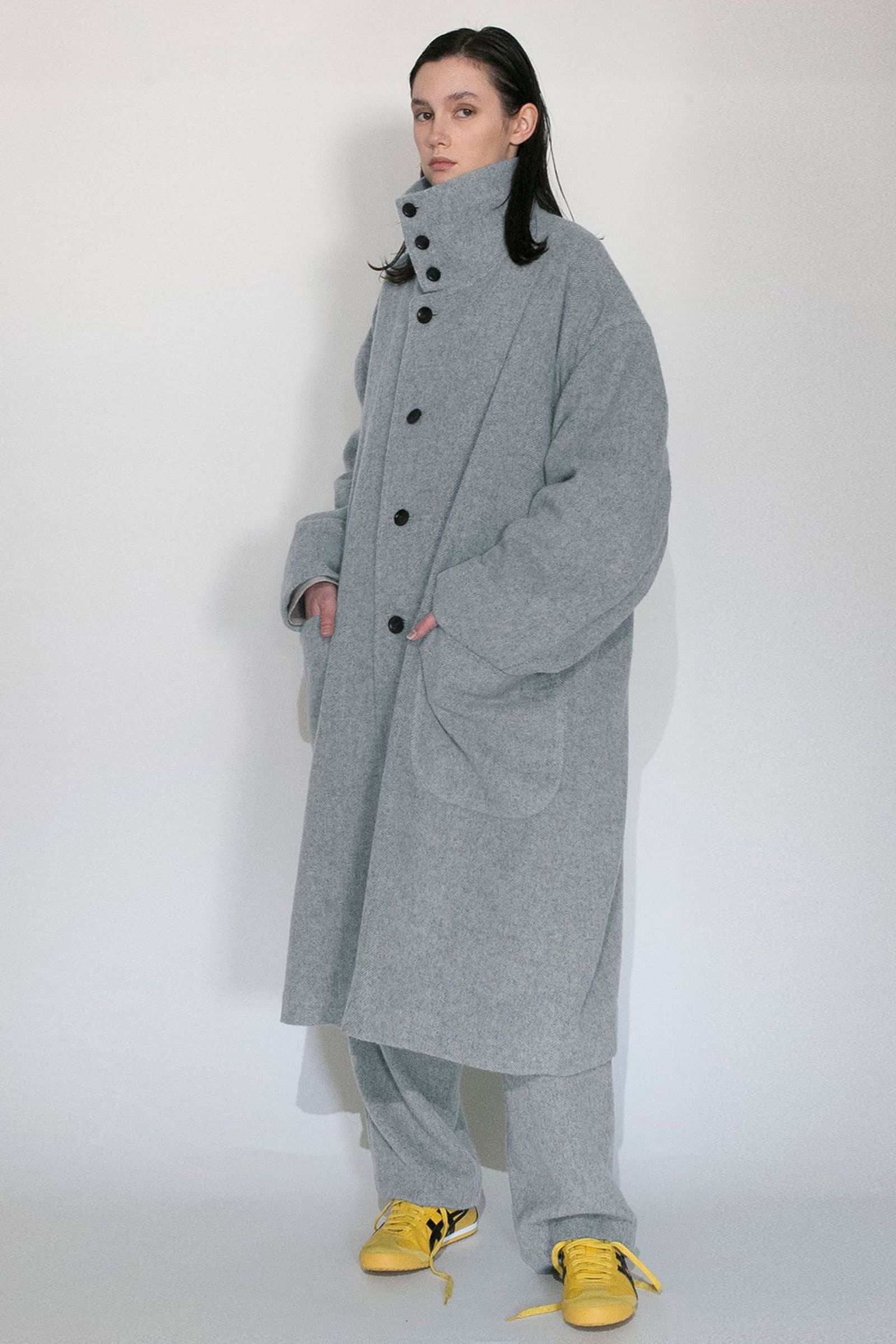 安い商品値下げvoaaov / TWEED STANDCOLLAR COAT コート ジャケット・アウター