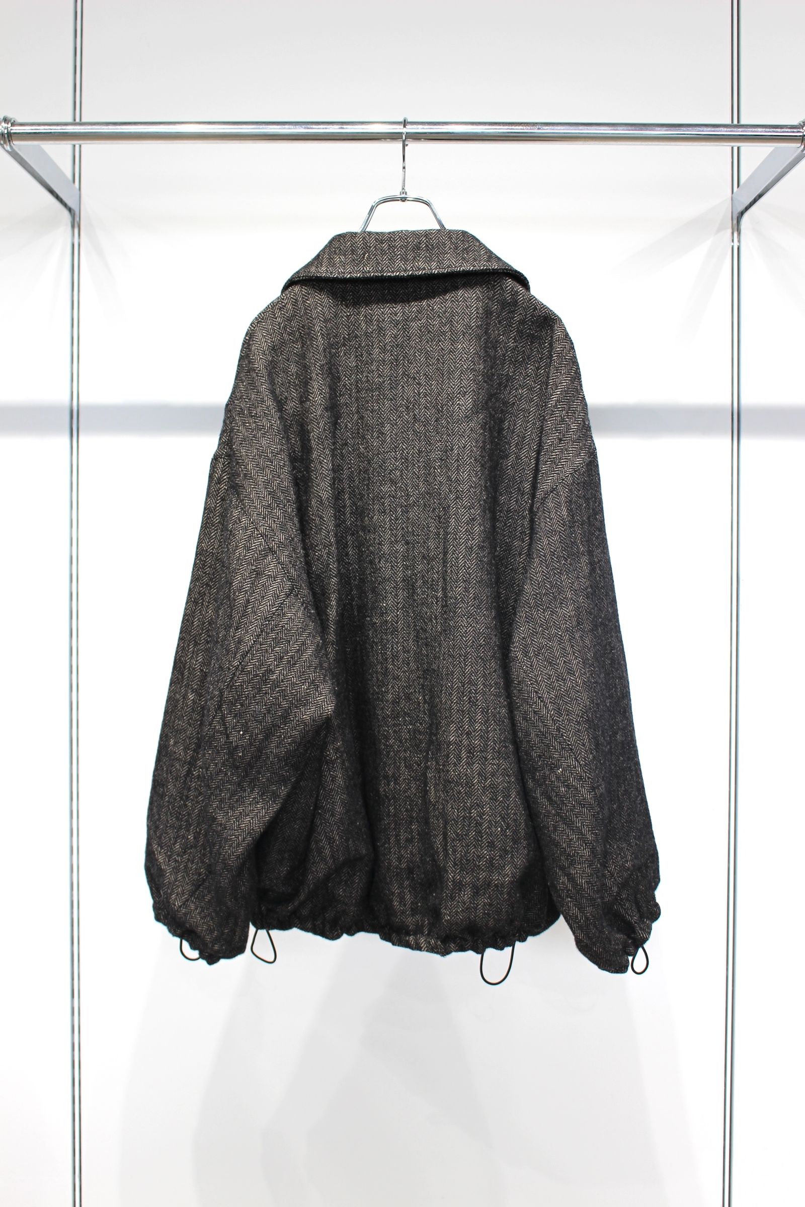 WOOL LINEN HERRINGBONE Blouson | BLACK | アウター
