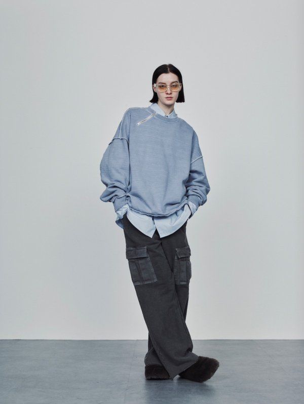 CUTTING OVER SHIRT/シャツ/サックス