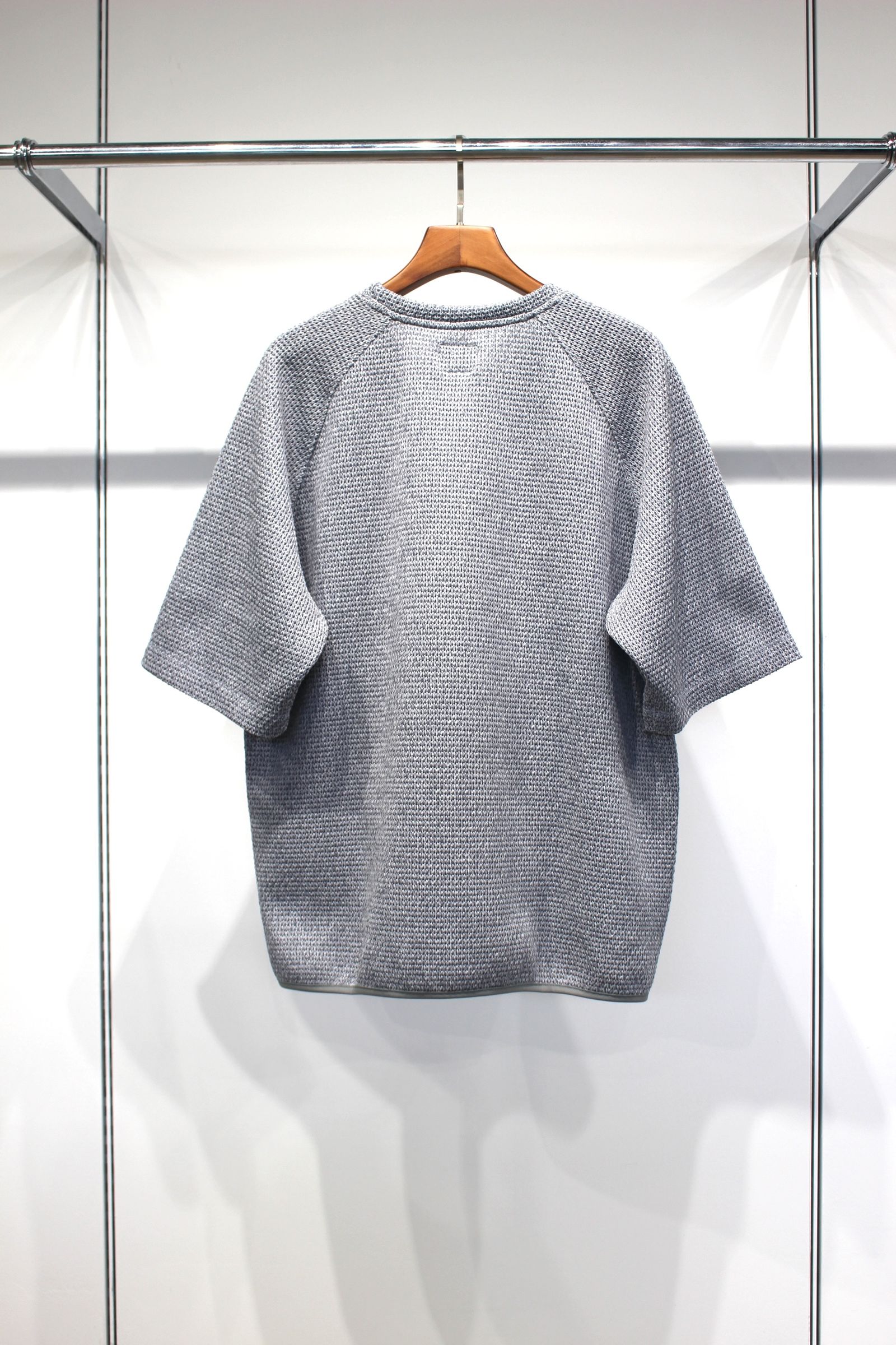 HONEYCOMB KNIT TEE | M.GRAY | カットソー
