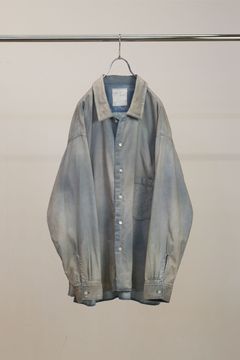 BRUSHSTROKE AGING SHIRT | INDIGO | シャツ