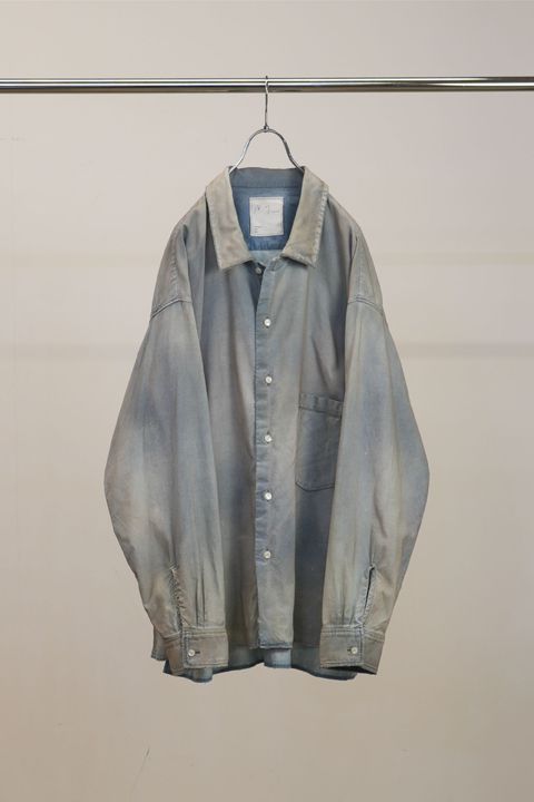 BRUSHSTROKE AGING SHIRT | INDIGO | シャツ