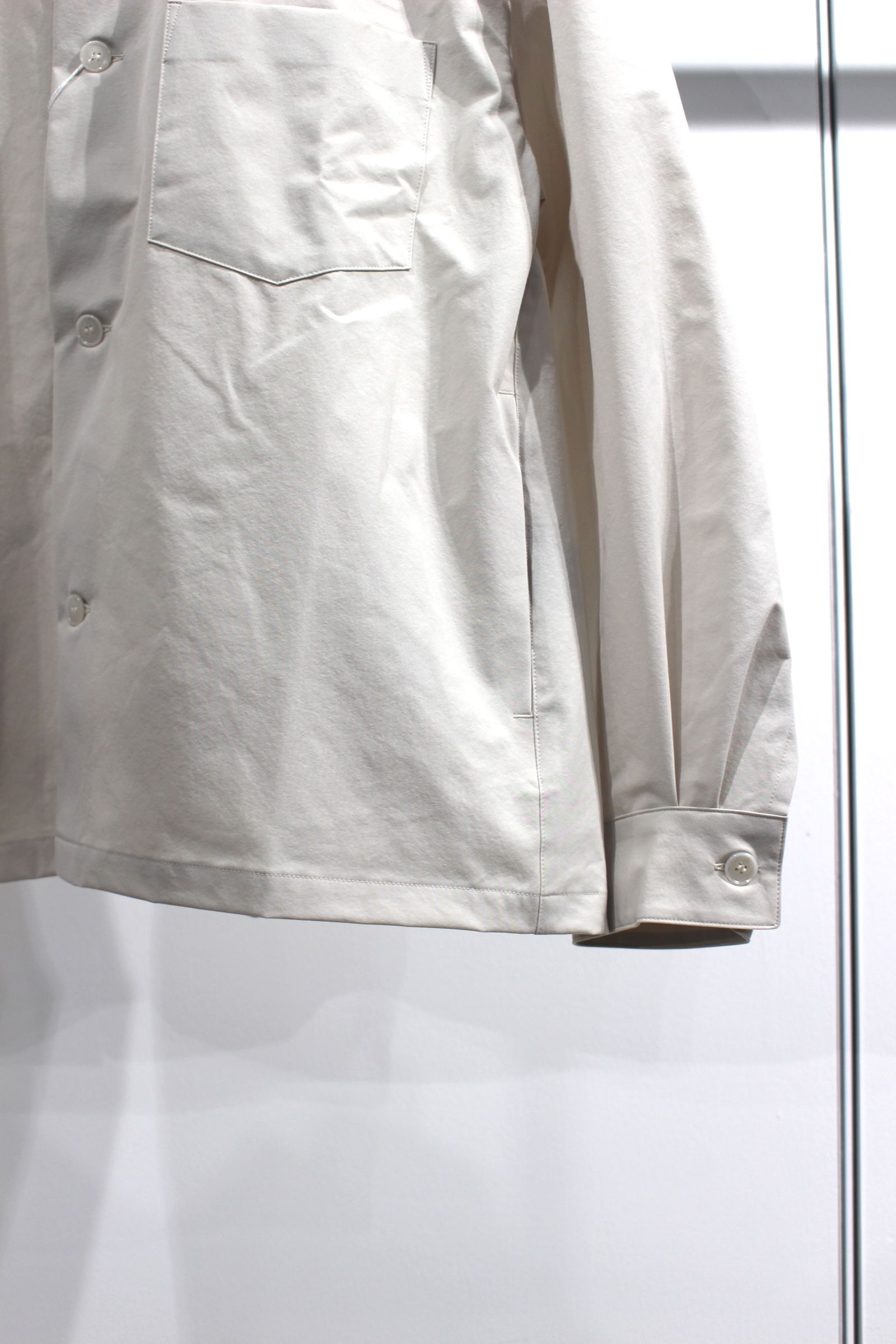 TASLAN SHORT JACKET | WHITE GRAY | シャツジャケット