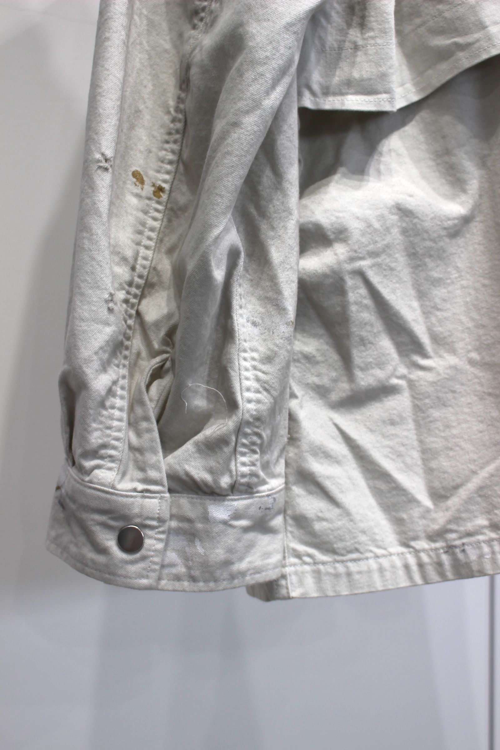 AGING DENIM HALF JACKET | G.WHITE | デニムハーフジャケット