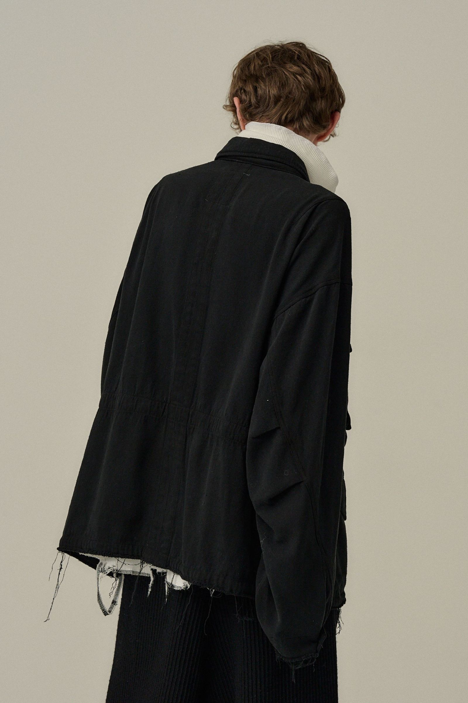 [ラスト1点] SILK SUEDE FIELD JACKET | BLACK | フィールドジャケット