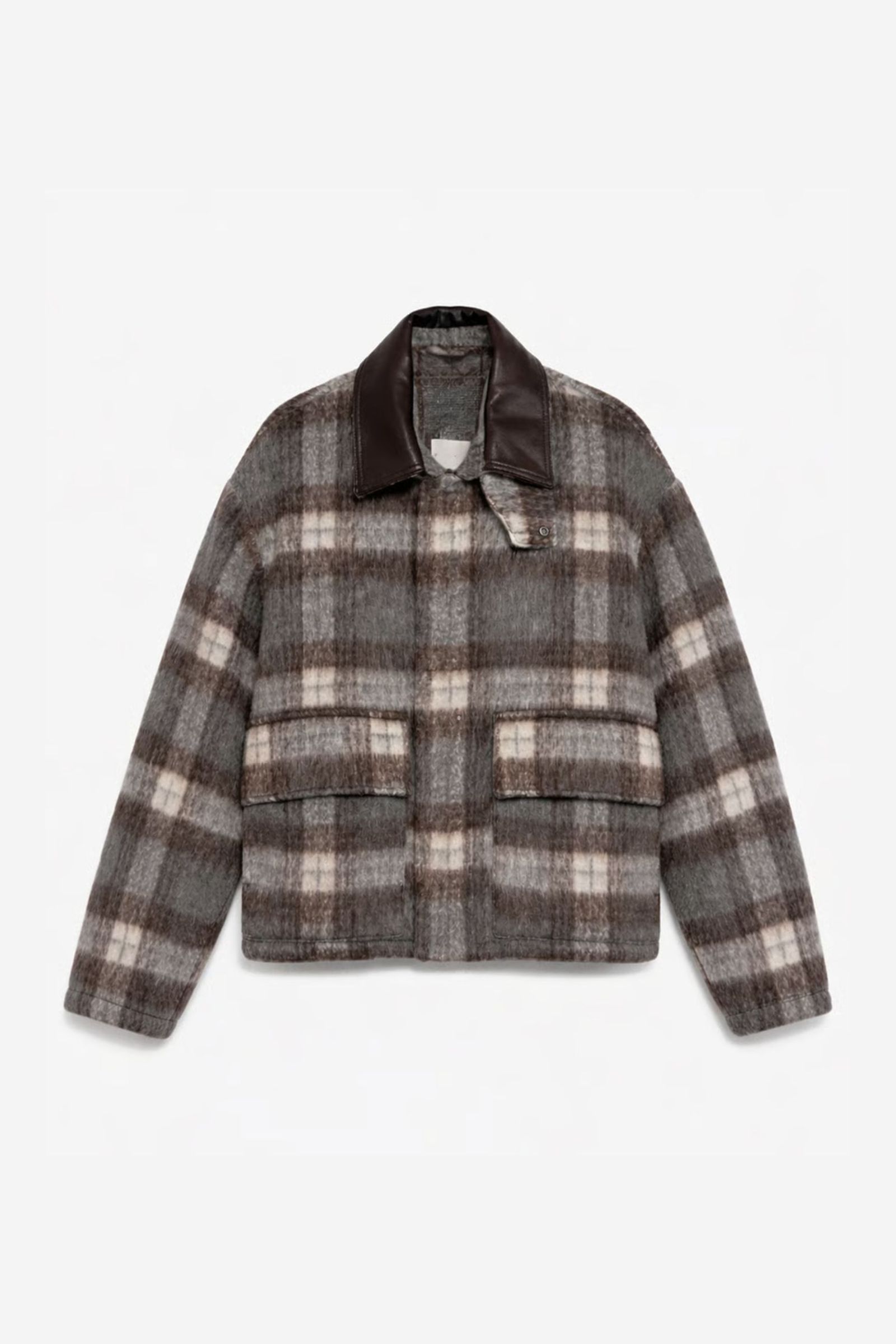 Shaggy Wool Check Ventilation Short Blouson | BROWN | ショートブルゾン