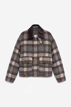Shaggy Wool Check Ventilation Short Blouson | BROWN | ショートブルゾン