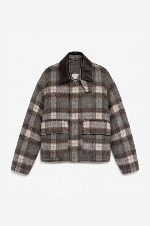 Shaggy Wool Check Ventilation Short Blouson | BROWN | ショートブルゾン