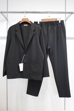 [ラスト1点] TAILORED JACKET & EASY TROUSERS (SET UP) | BLACK | テーラードセットアップ