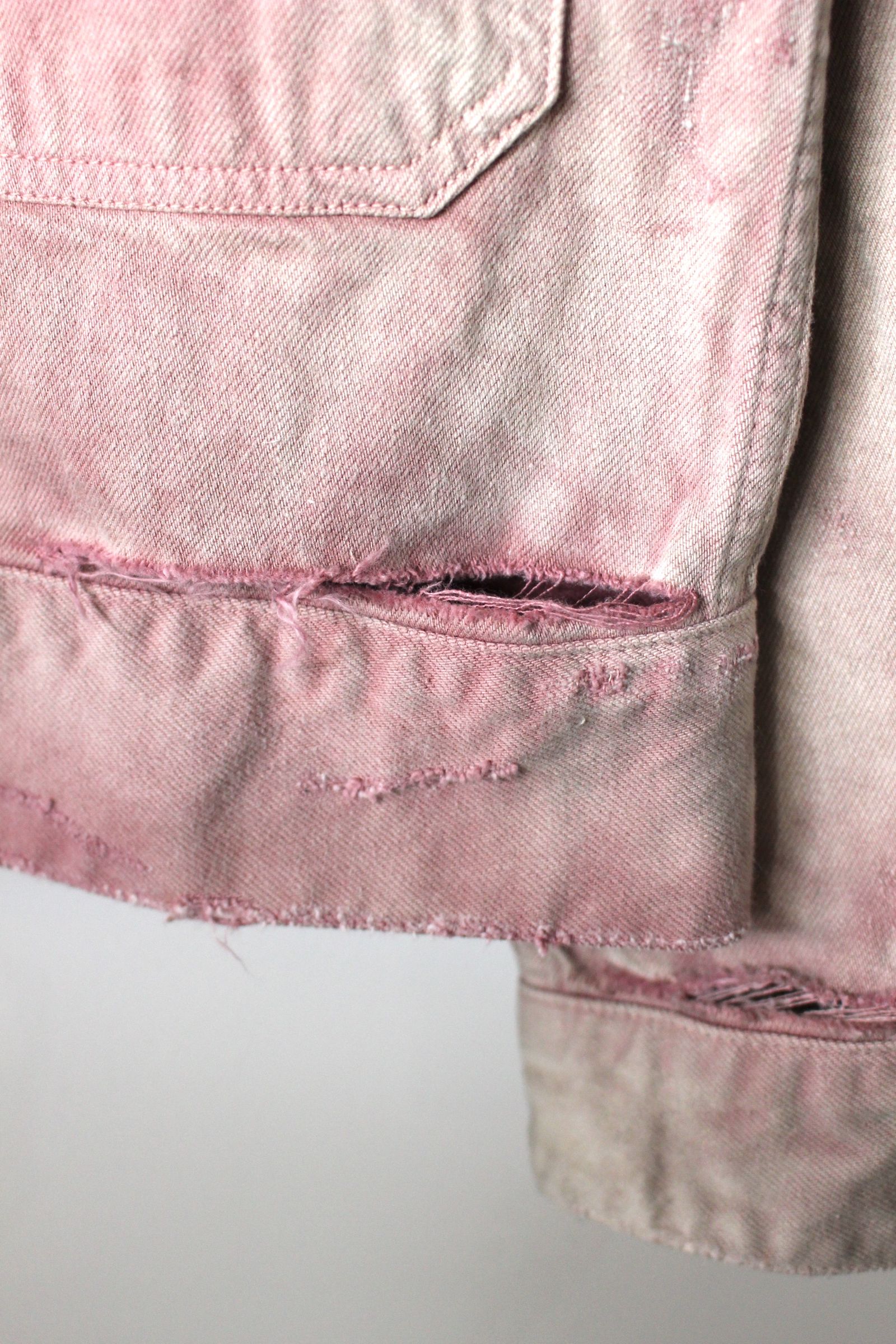 ANCELLM - DAMEGE DENIM JACKET type-2/D.PINK | NapsNote