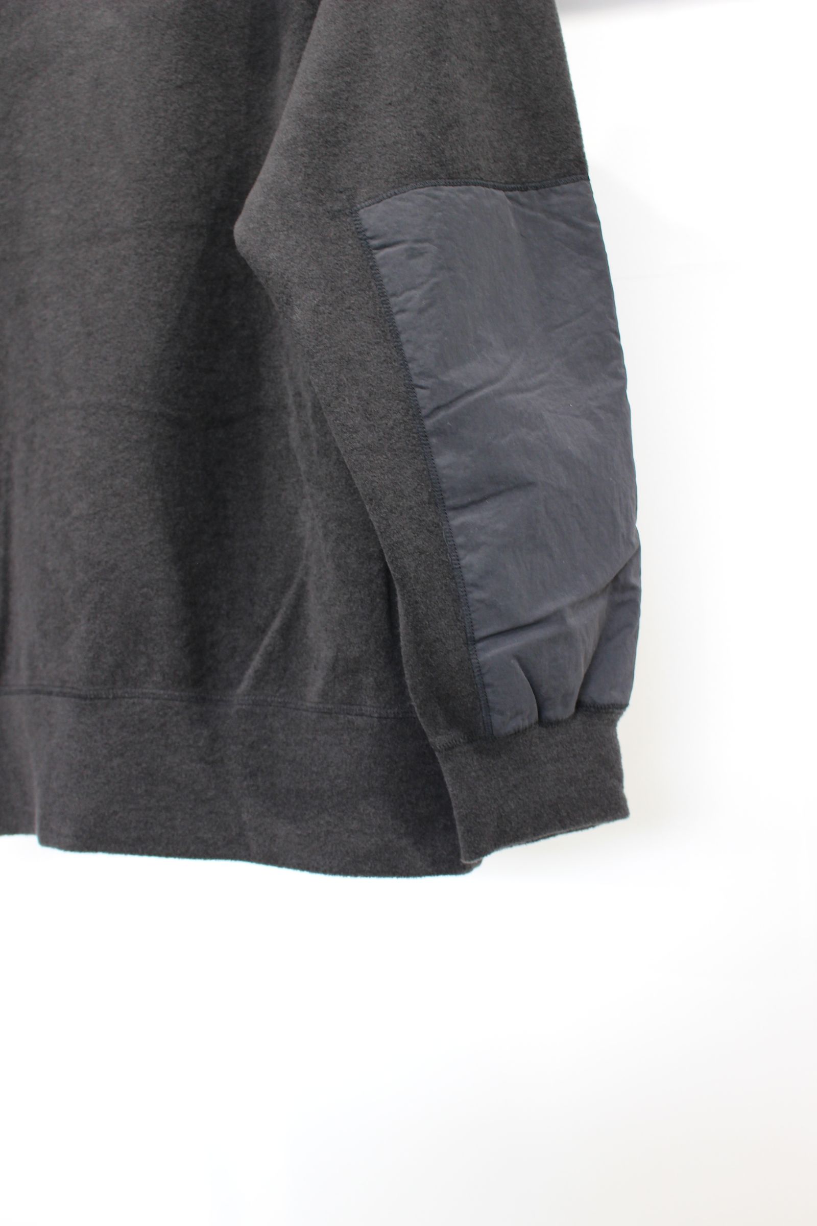 WOOL FLEECE HOODIE/GUNMETAL