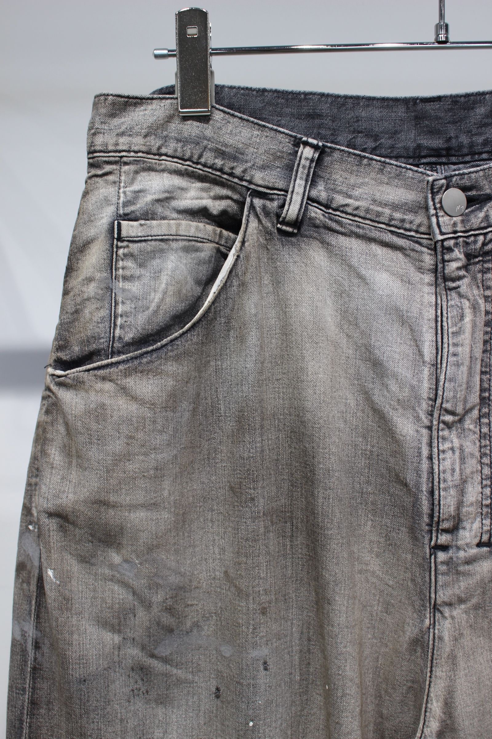 ANCELLM LIGHT OZ WIDE STRAIGHT デニムパンツ LIGHT OZ WIDE STRAIGHT DENIM PANTS(BLACK) – ANCELLM