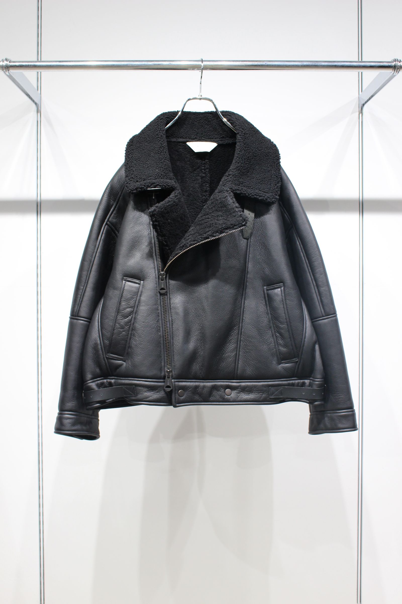[ラスト1点] MOUTON DOUBLE JACKET | BLACK | ムートンジャケット