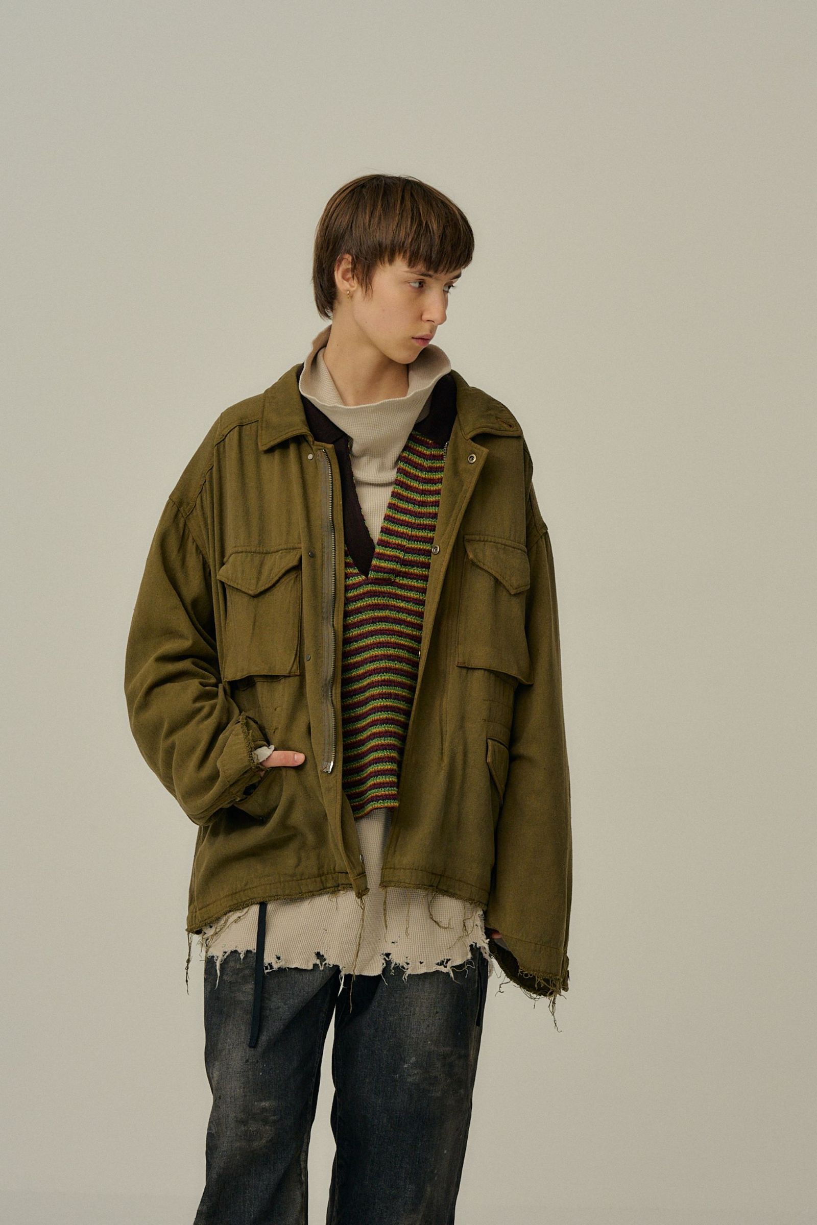 SILK SUEDE FIELD JACKET | KHAKI | フィールドジャケット