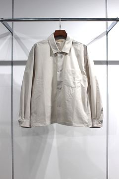 TASLAN SHORT JACKET | WHITE GRAY | シャツジャケット