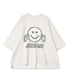 JIEDA SMILE OVERSIZED TEE/プリントTシャツ/アイボリー