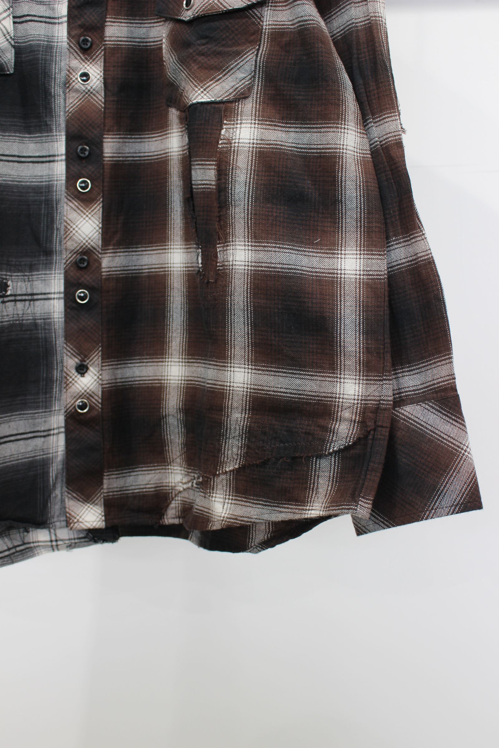 [ラスト1点] Remake shirt | DBR-BLK | シャツ