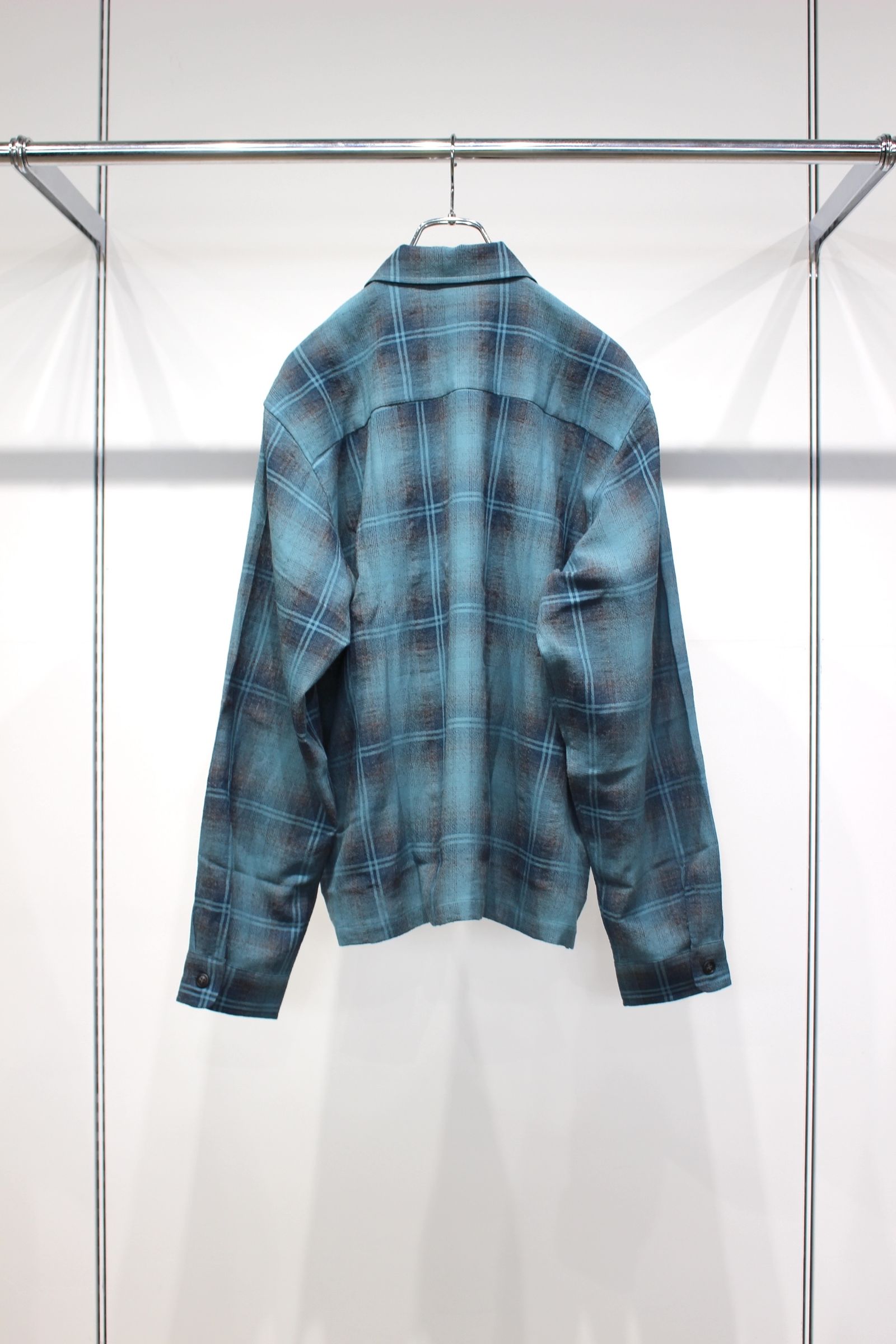 OMBRE CHECK ZIP SHIRT | GREEN | ジップシャツ