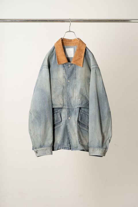 AGING DENIM HALF JACKET | INDIGO | デニムハーフジャケット
