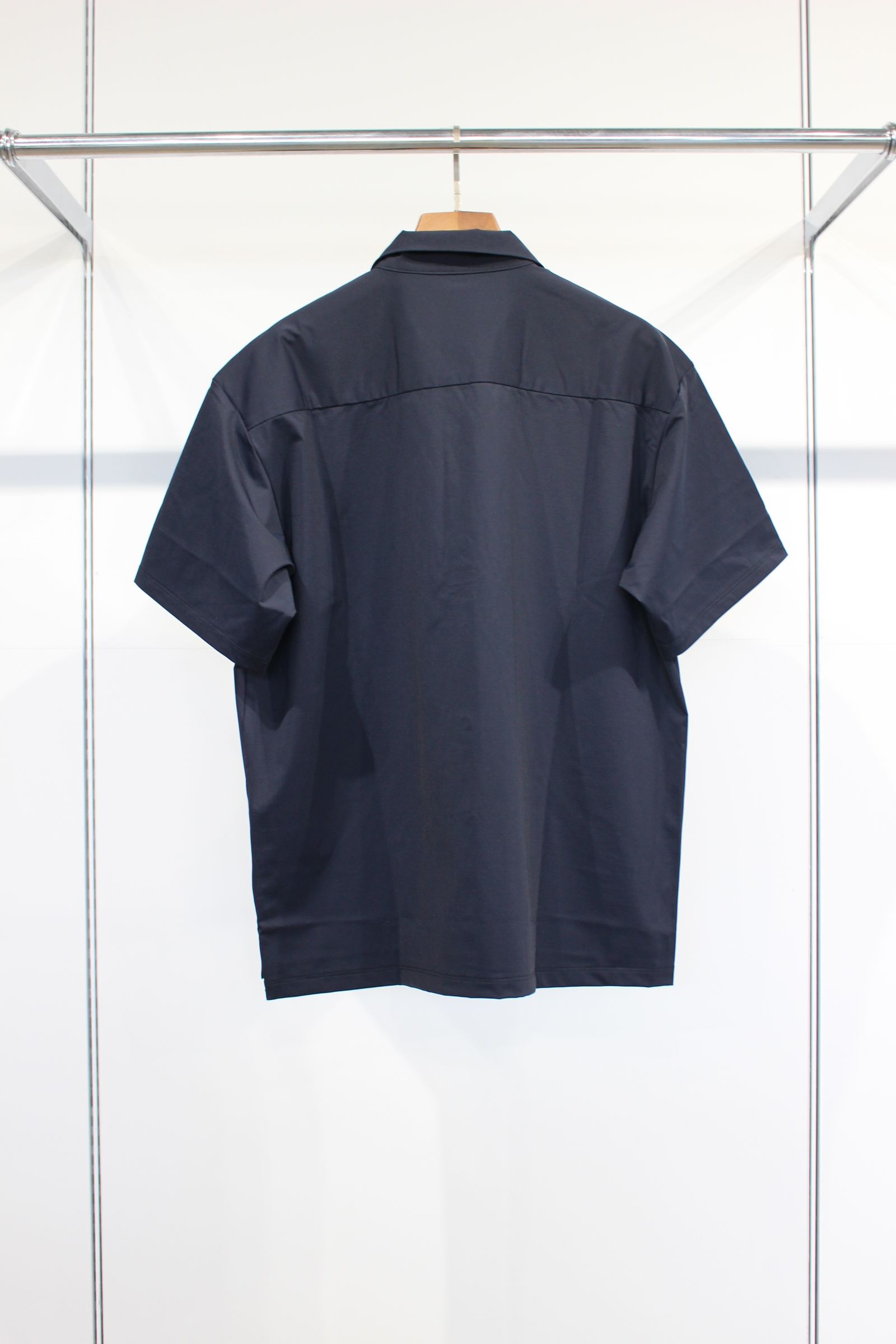 OPEN COLLAR SHIRT -solid- | D.NAVY | シャツ