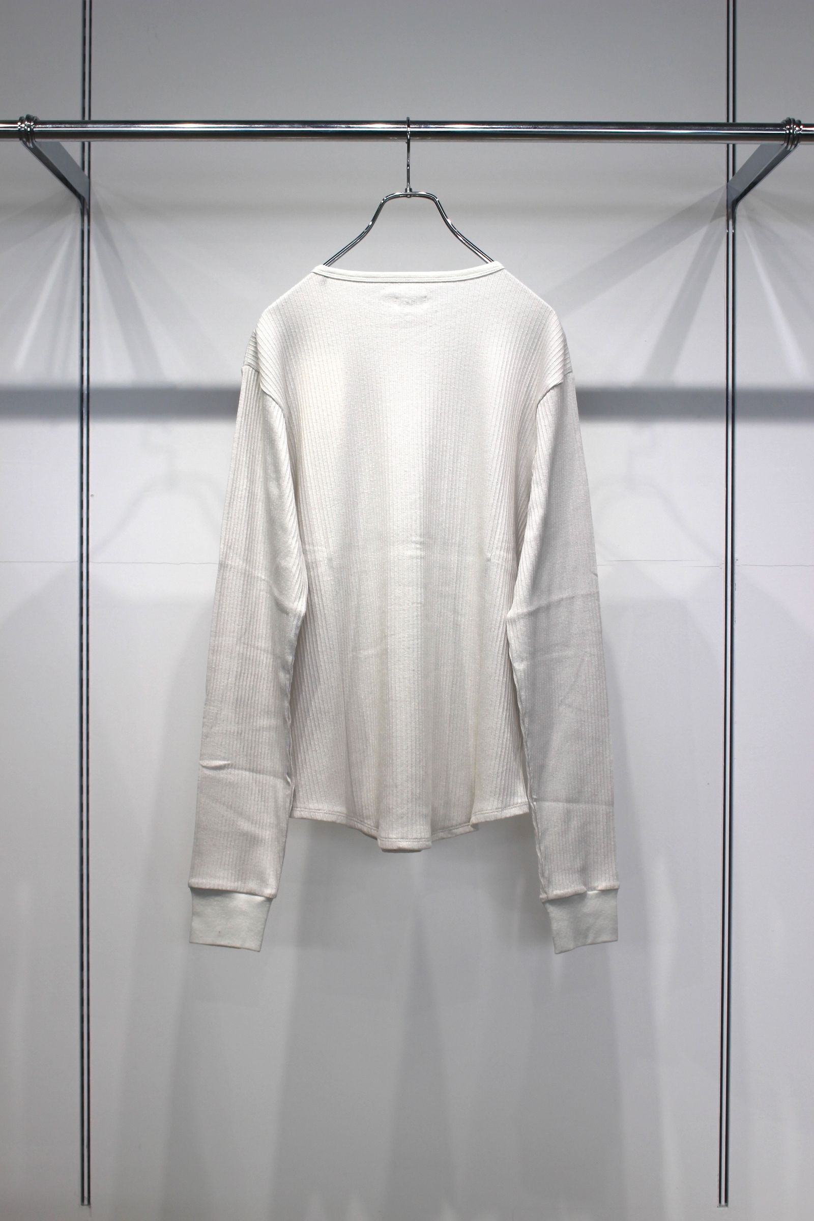 VINTAGE LIGHT RIB HENRY NECK L/S | OFF WHITE | カットソー