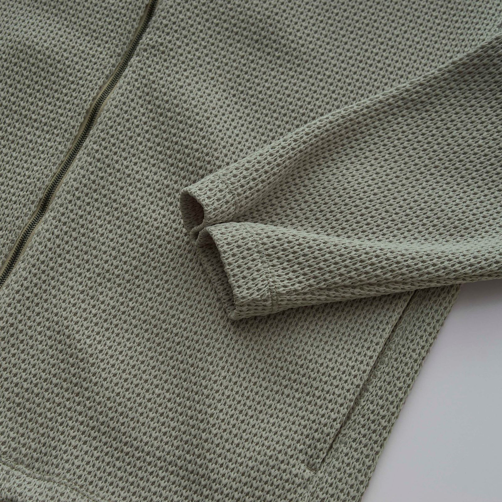 CURLY&Co. - [ラスト1点] HONEYCOMB KNIT ZIP-UP CARDIGAN