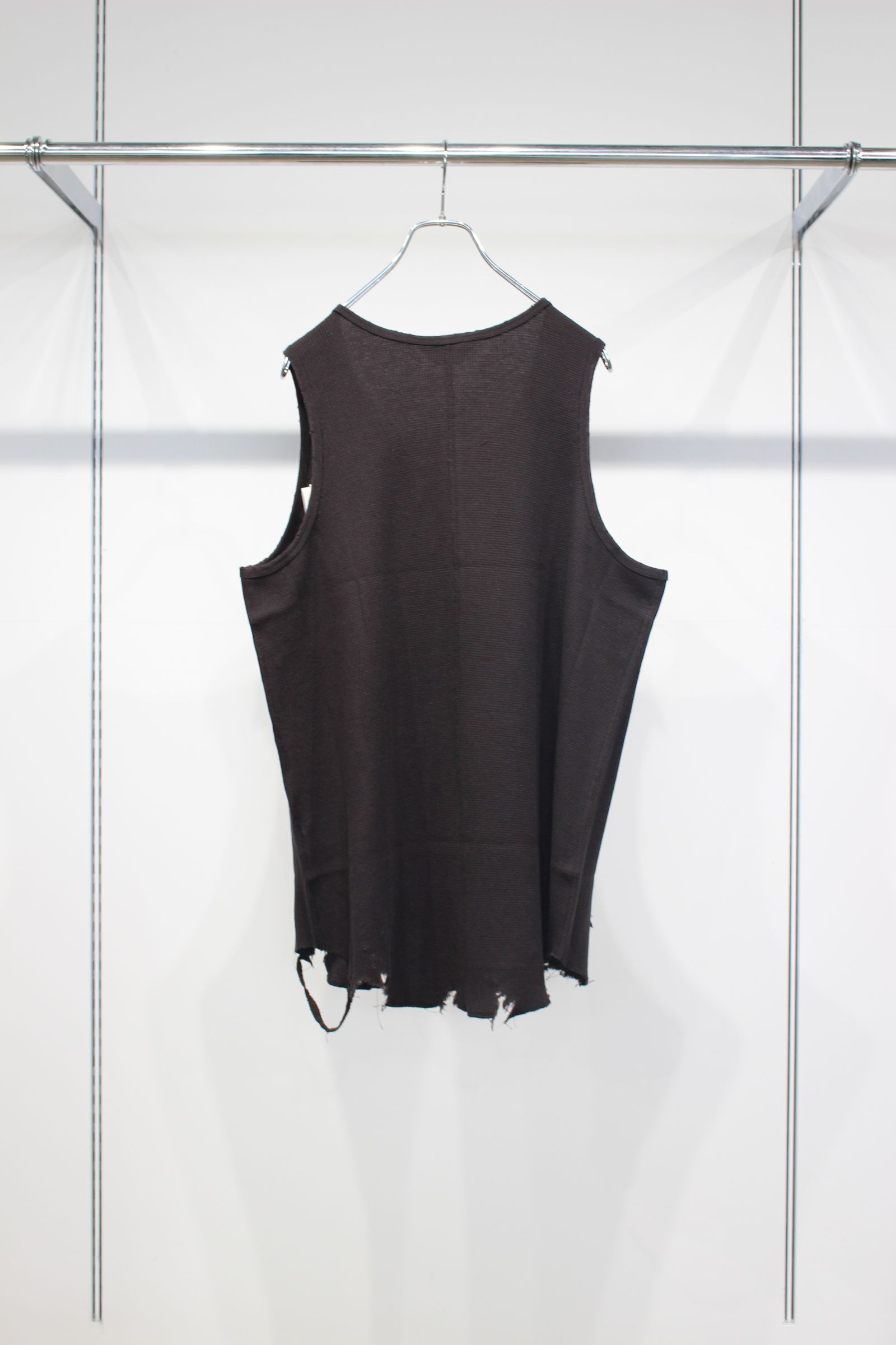 DAMAGE WAFFLE TANK | D.BROWN | タンクトップ