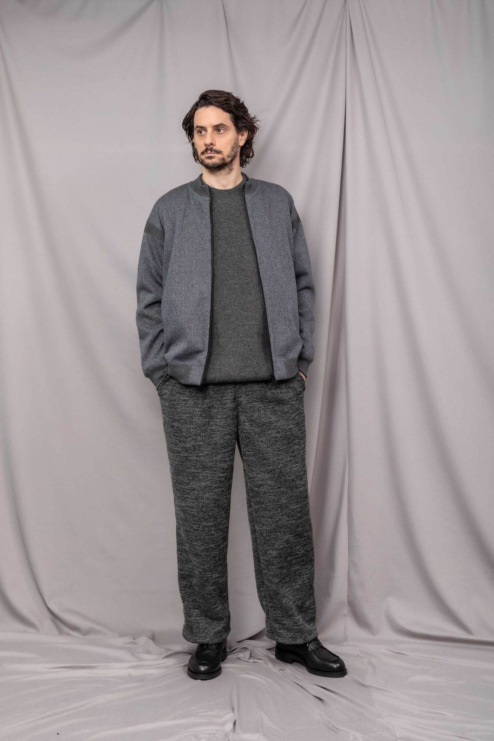 [ラスト1点] BLANKET ZIP-UP JACKET | GRAY.H | ブルゾン