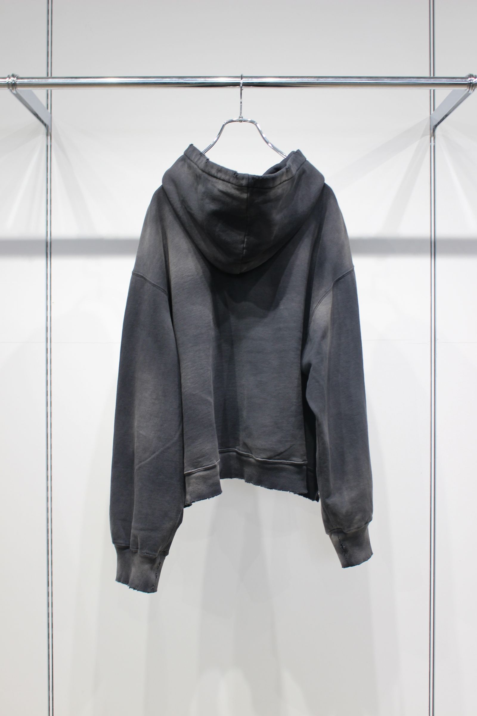 LIGHT LOOP ZIP HOODIE | BLACK | ジップパーカー