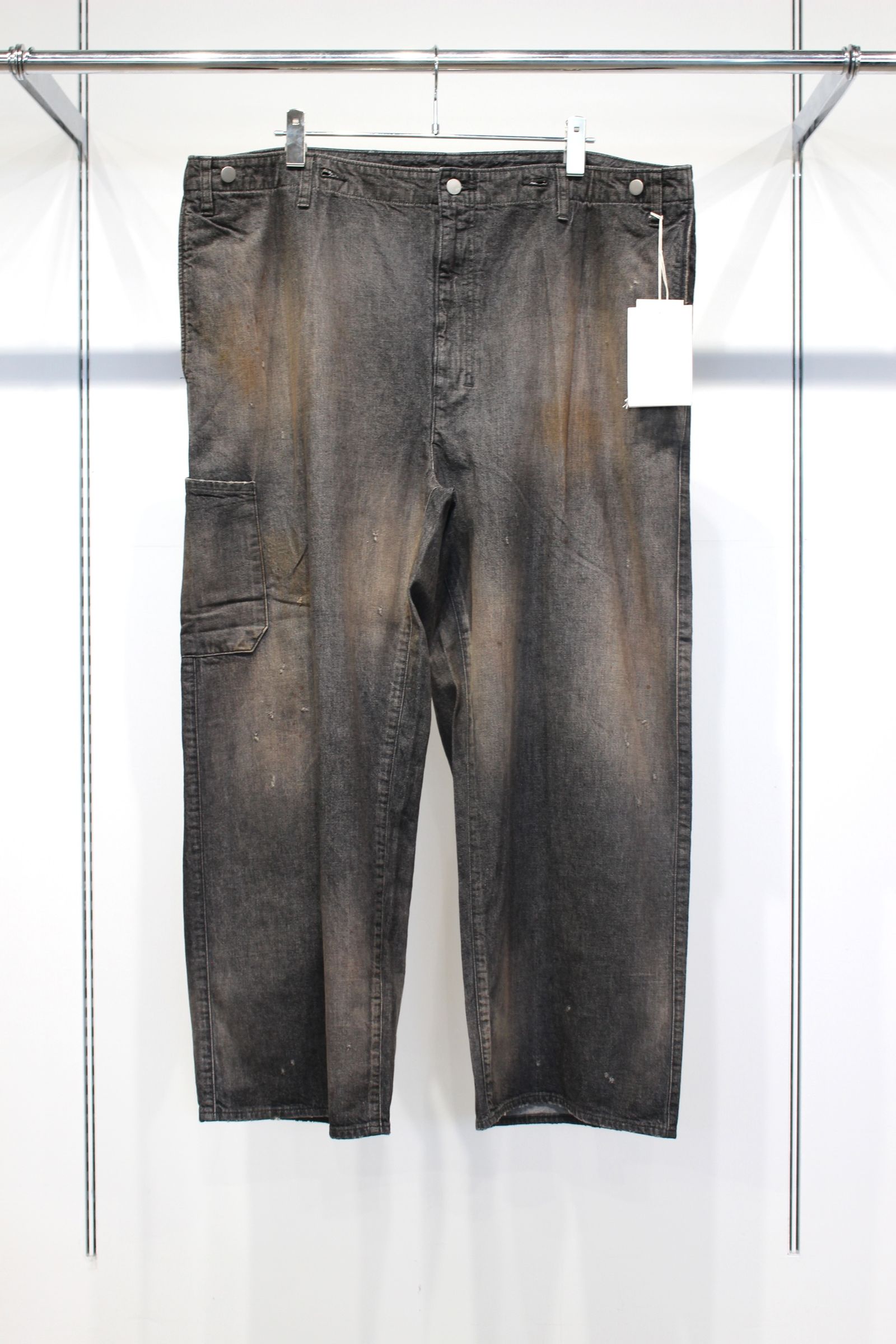 [ラスト1点] DENIM PAINTER PANTS | BLACK | ペインターパンツ