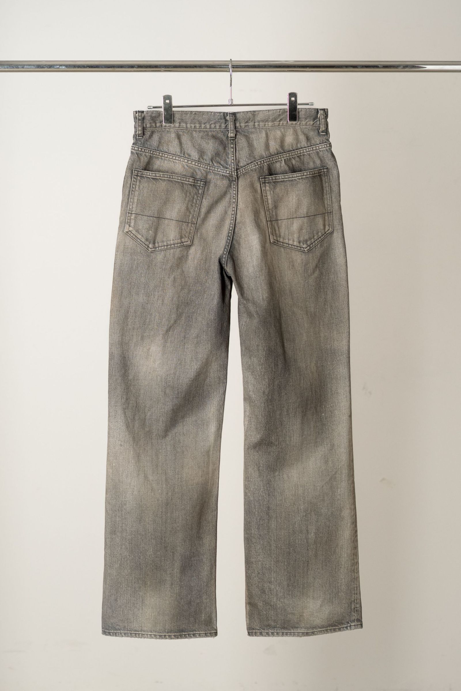 SHOE-CUT DENIM PANTS | BLACK | デニムパンツ