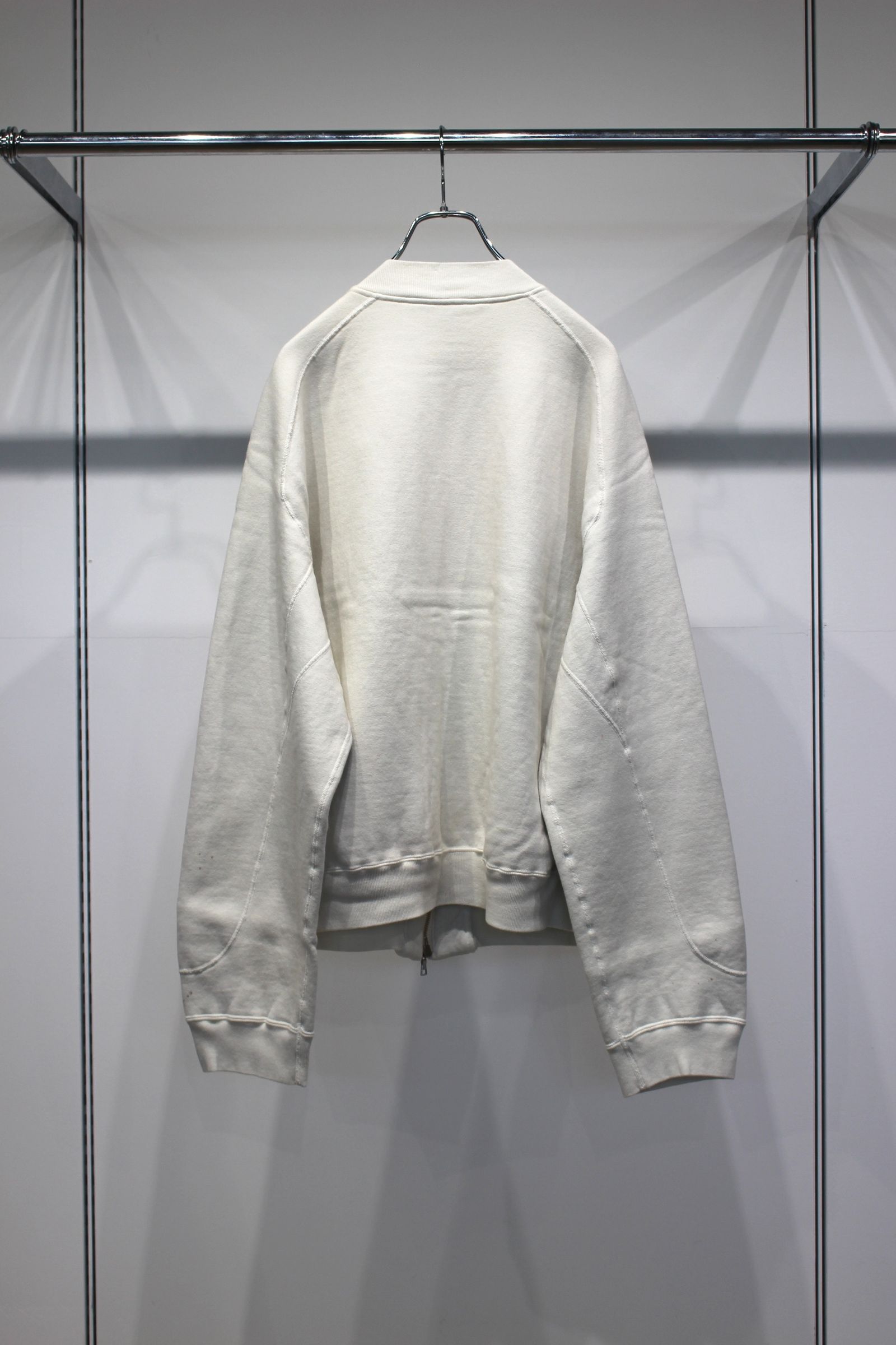 FLEECE-LINED SWEAT VERSITY SHIRT | WHITE | スウェット